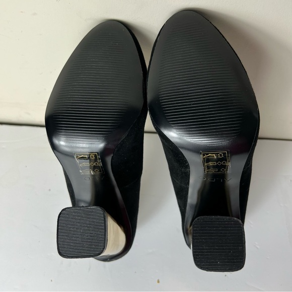 Aldo Women’s Black and Gold Women's Block Heels Size 6 NEW - Picture 10 of 12